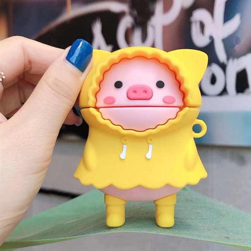 Cute Cartoon Pig Design Case Compatible With Airpods 1/2
